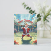 Tennis Frohe Weihnachten mit dem Weihnachtsmann (Stehend Vorderseite)