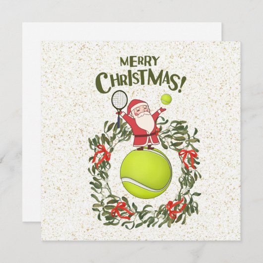 Tennis Frohe Weihnachten mit dem Weihnachtsmann (Vorne/Hinten)
