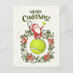 Tennis Frohe Weihnachten mit dem Weihnachtsmann<br><div class="desc">Tennis Frohe Weihnachten mit Tennisball</div>