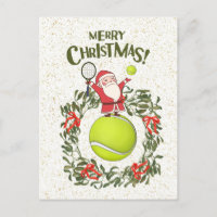Tennis Frohe Weihnachten mit dem Weihnachtsmann