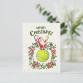 Tennis Frohe Weihnachten mit dem Weihnachtsmann (Stehend Vorderseite)