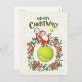 Tennis Frohe Weihnachten mit dem Weihnachtsmann (Vorne/Hinten)