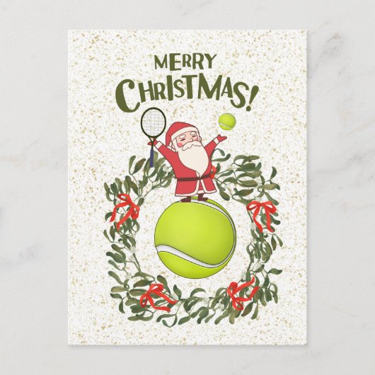 Tennis Frohe Weihnachten mit dem Weihnachtsmann (Vorderseite)