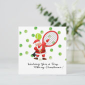 Tennis Frohe Weihnachten mit dem Weihnachtsmann (Stehend Vorderseite)