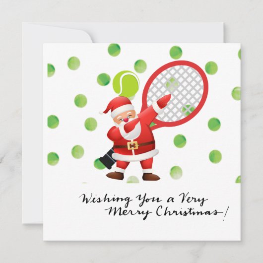 Tennis Frohe Weihnachten mit dem Weihnachtsmann (Vorderseite)
