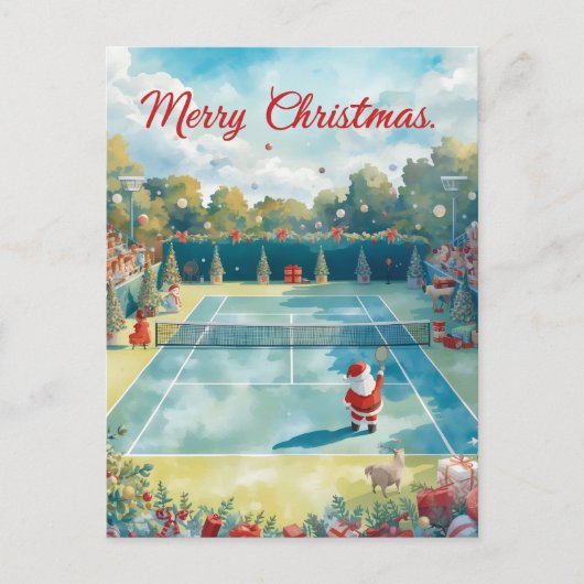 Tennis Frohe Weihnachten mit dem Weihnachtsmann (Vorderseite)