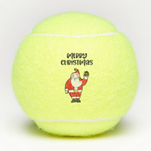 Tennis Frohe Weihnachten mit dem Weihnachtsmann Tennisbälle