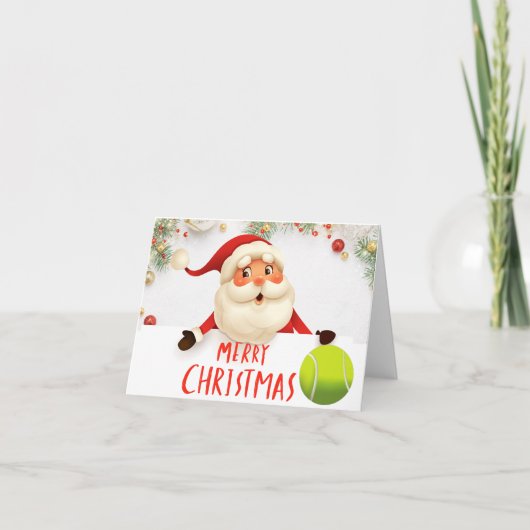 Tennis Frohe Weihnachten mit Tennisball (Vorderseite)