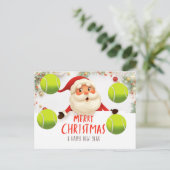 Tennis Frohe Weihnachten mit Tennisball (Stehend Vorderseite)