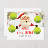 Tennis Frohe Weihnachten mit Tennisball (Vorne/Hinten)