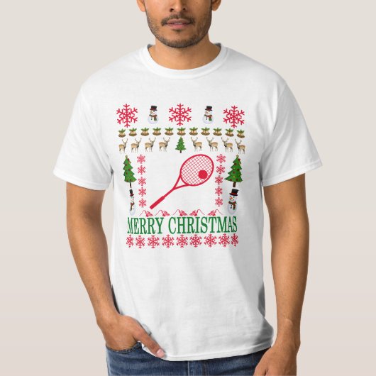 TENNIS-FROHE WEIHNACHTEN. .png T-Shirt (Vorderseite)