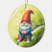 Tennis Frohe Weihnachten Thema Keramik Ornament (Links)