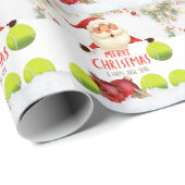 Tennis frohe Weihnachten und glückliches Neues Jah Geschenkpapier (Rolleneckpunkt)