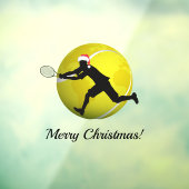 Tennis Frohe Weihnachts-Text-Player und Weihnachts Fensteraufkleber (Blatt 3)