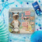 Tennis Fund Raiser für Cat Lovers Pappteller (Party)