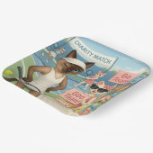 Tennis Fund Raiser für Cat Lovers Pappteller (Gewinkelt)