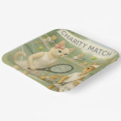 Tennis Fund Raiser für Cat Lovers Pappteller (Gewinkelt)