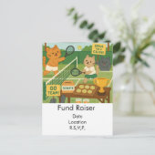 Tennis Fund Raiser für Cat Lovers Postkarte (Stehend Vorderseite)