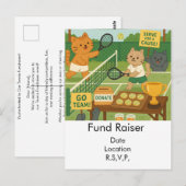 Tennis Fund Raiser für Cat Lovers Postkarte (Vorne/Hinten)