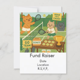 Tennis Fund Raiser für Cat Lovers Postkarte