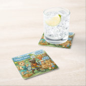 Tennis Fund Raiser für Cat Lovers Rechteckiger Pappuntersetzer (Vor Ort)