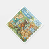 Tennis Fund Raiser für Cat Lovers Serviette (Ecke)