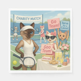 Tennis Fund Raiser für Cat Lovers Serviette
