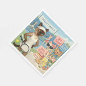 Tennis Fund Raiser für Cat Lovers Serviette (Ecke)