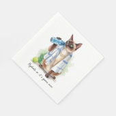 Tennis Funny Sprichwort für Cat Lovers Serviette (Ecke)