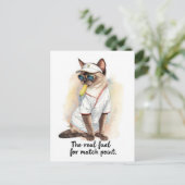 Tennis Funny Sprichwort isst Banane Postkarte (Stehend Vorderseite)