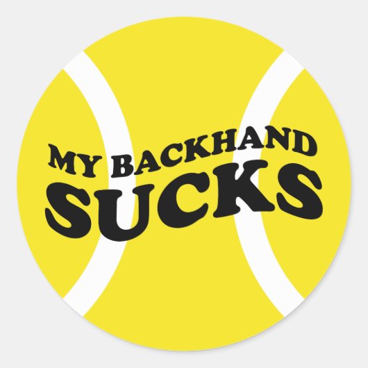 Tennis Funny Sticker - mit humorvollem Slogan Witz (Vorderseite)