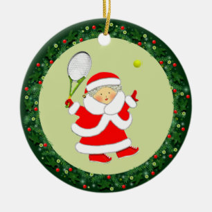 Tennis für Mädchen Weihnachtskollektion Keramik Ornament