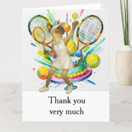 Tennis für siamesische Katzen-Liebhaber Dankeskarte