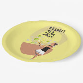 Tennis für weibliches Party Pappteller (Schrägansicht)