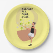 Tennis für weibliches Party Pappteller (Vorderseite)