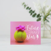 Tennis Future Star for Baby Showeinladung Postkarte (Stehend Vorderseite)