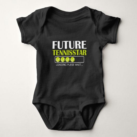 Tennis Future Tennisstar Loading Funny for Player Baby Strampler (Vorderseite)