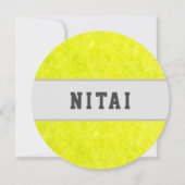 Tennis Fuzzies Save the Date Karte (Rückseite)