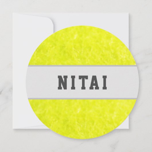 Tennis Fuzzies Save the Date Karte (Rückseite)