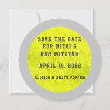 Tennis Fuzzies Save the Date Karte