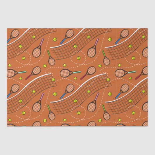 Tennis Game Fun Seidenpapier (Vorderseite)