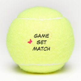 Tennis Game Set Match Butterfly Liebe Personalisie Tennisbälle