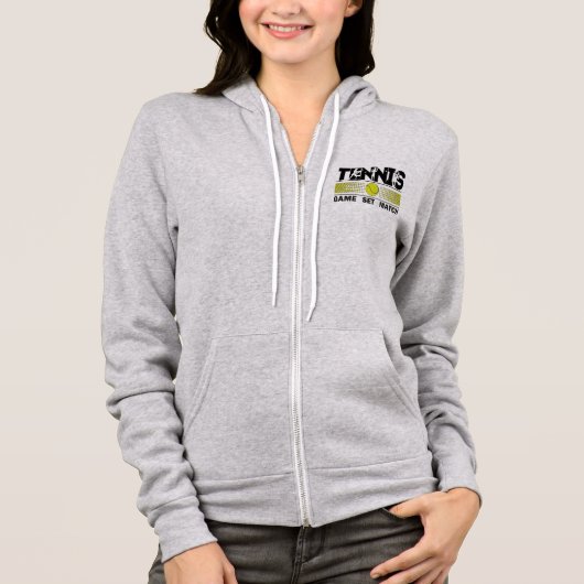 Tennis Game Set Match Hoodie (Vorderseite)