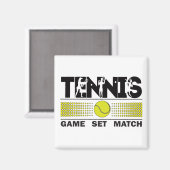Tennis Game Set Match Magnet (Vorderseite/Rückseite)