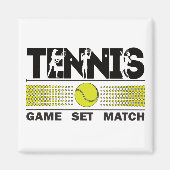 Tennis Game Set Match Magnet (Vorne)