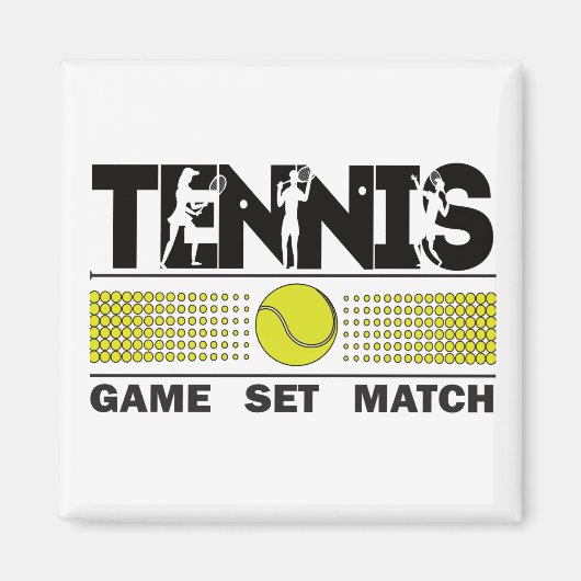Tennis Game Set Match Magnet (Vorne)