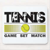 Tennis Game Set Match Mouse Pad Mousepad (Vorne)