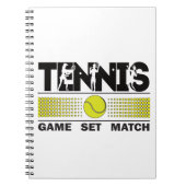 Tennis Game Set Match Notizblock (Vorderseite)
