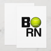 TENNIS GEBORENE FUNNY EINLADUNG (Vorne/Hinten)