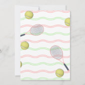 Tennis-Geburtstag Einladung (Rückseite)